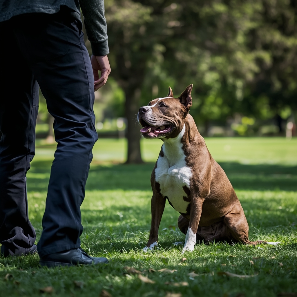 Dresura američkog stafordskog terijera na otvorenom
