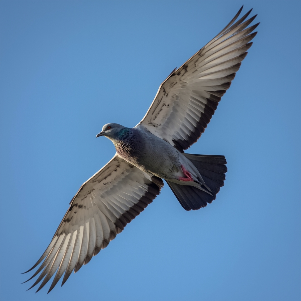 Engleski Tipler golub u letu, visokoletac